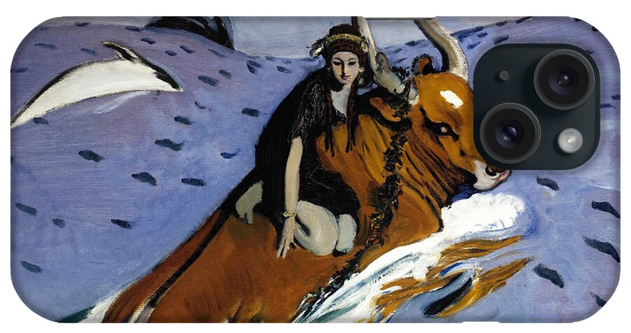 Valentin Alexandrovich Serov iPhone Case featuring the painting The rape of Europa by Valentin Alexandrovich Serov