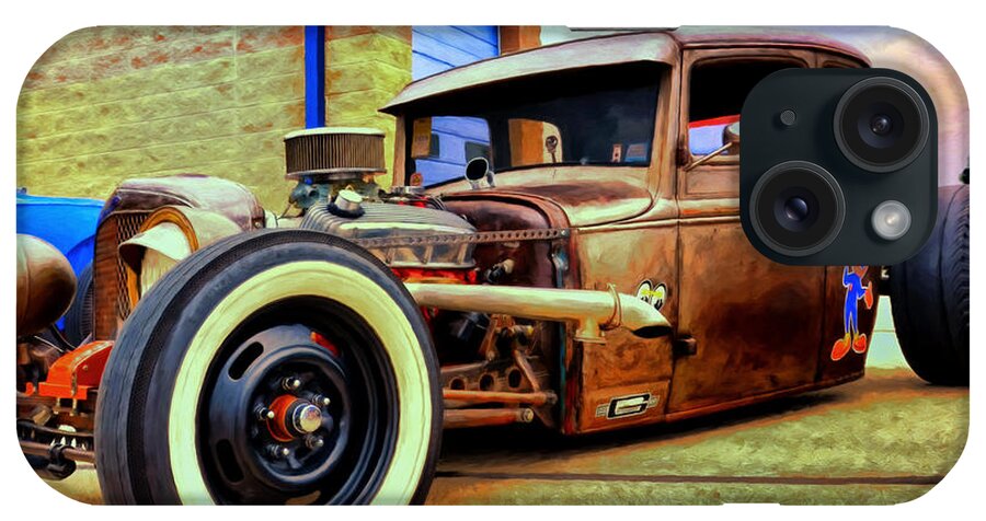 Rat Rod iPhone Case featuring the painting The Rat by Michael Pickett