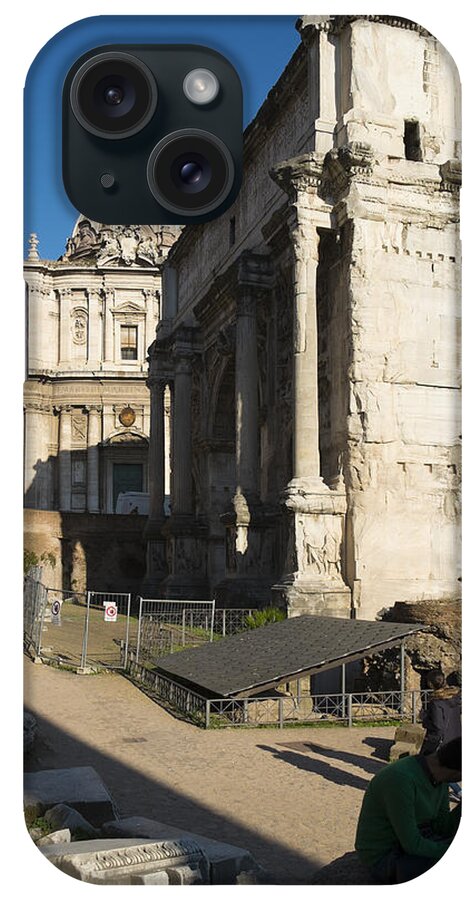 Rome iPhone Case featuring the photograph The Shadow Knows by Harold Piskiel