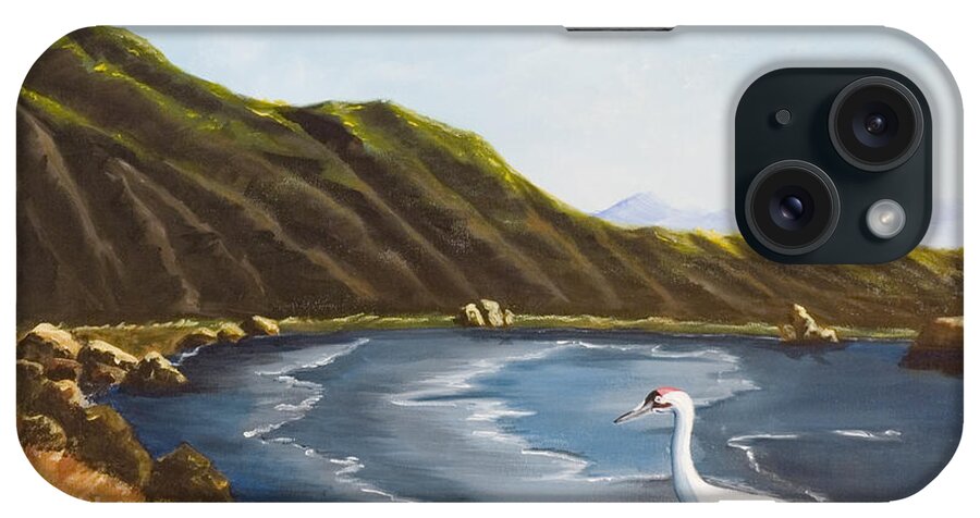 Susan Culver Canvas Landscape Painting iPhone Case featuring the painting The sky the sea the shore and more by Susan Culver