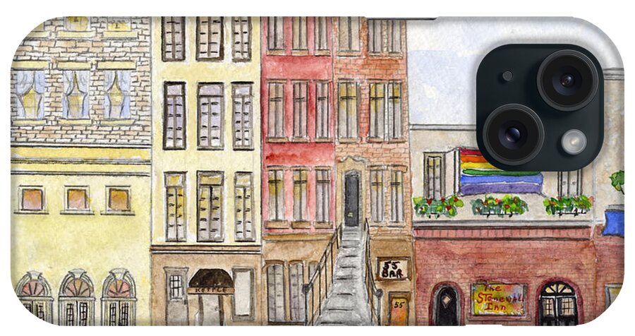 Stonewall Inn iPhone Case featuring the painting The Stonewall Inn by AFineLyne