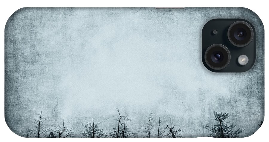 Grunge iPhone Case featuring the photograph The Trees On The Ridge by Theresa Tahara
