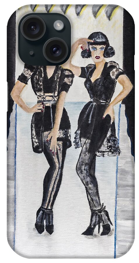Fashion iPhone Case featuring the painting The Twins Erin and Bridget by Sandy Taffin by Sheldon Kralstein