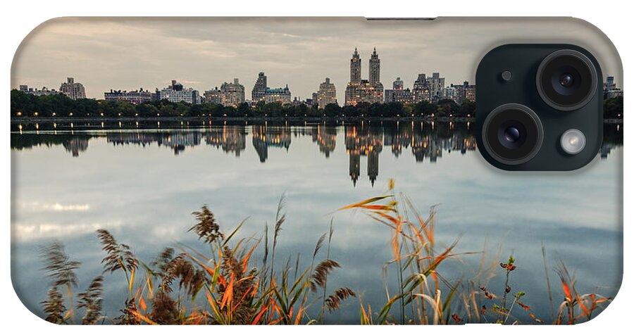 Central Park iPhone Case featuring the photograph The View across JKO reservoir Central Park New York by Silvio Ligutti