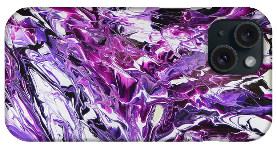 Abstract iPhone Case featuring the painting The Violet Hour by Madeleine Arnett