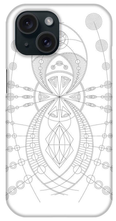 Relief iPhone Case featuring the digital art The Visitor by DB Artist