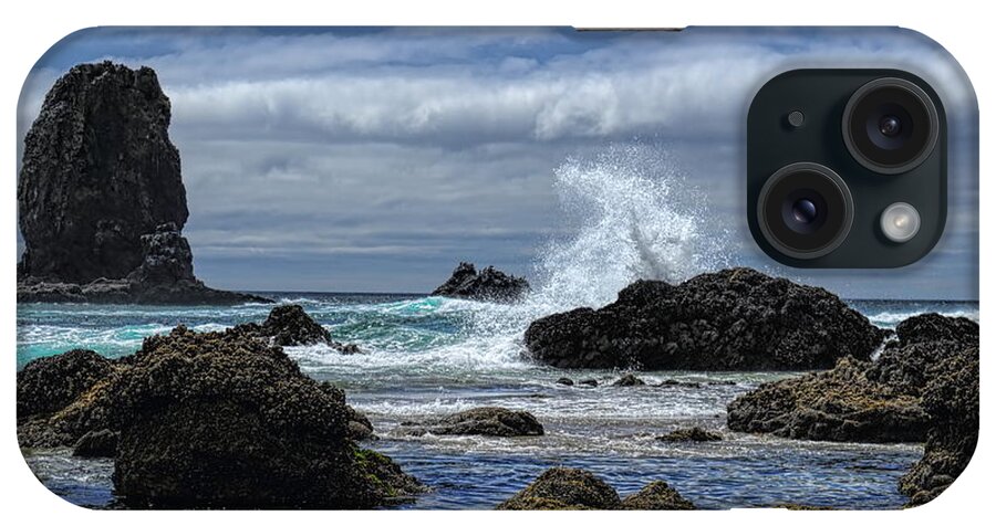 Pacific Northwest iPhone Case featuring the photograph The Waves at Haystack Rock by Dale Kauzlaric
