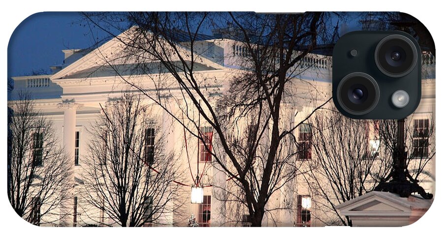 White House iPhone Case featuring the photograph The White House At Dusk by Cora Wandel