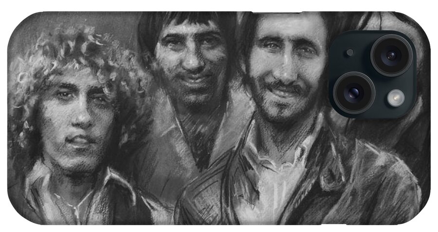 The Who iPhone Case featuring the drawing The Who by Viola El