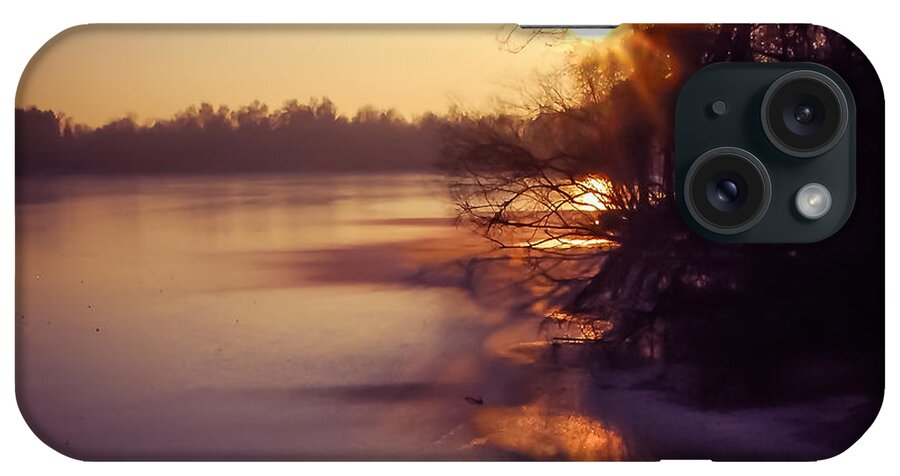 1x1 iPhone Case featuring the photograph The Wintersun by Hannes Cmarits