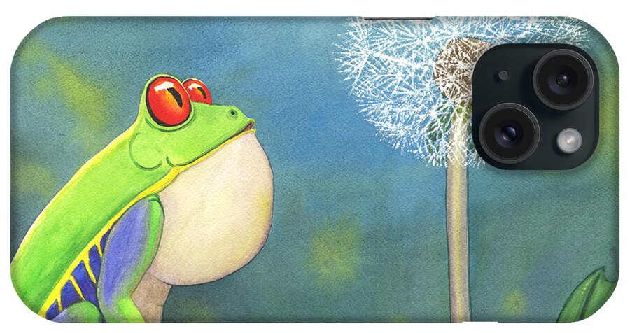 Frog iPhone Case featuring the painting The Wish by Catherine G McElroy