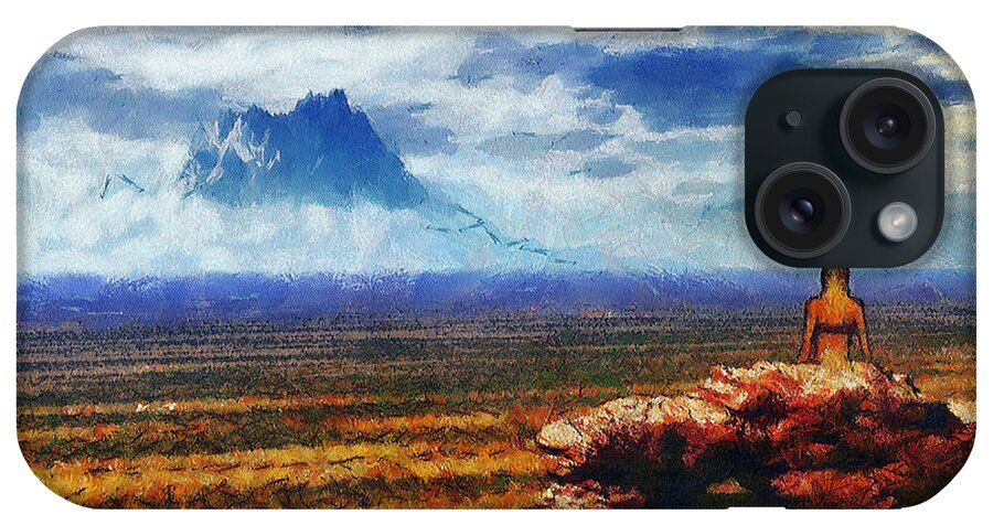 Mountain iPhone Case featuring the painting The Wonder of it All by Tyler Robbins