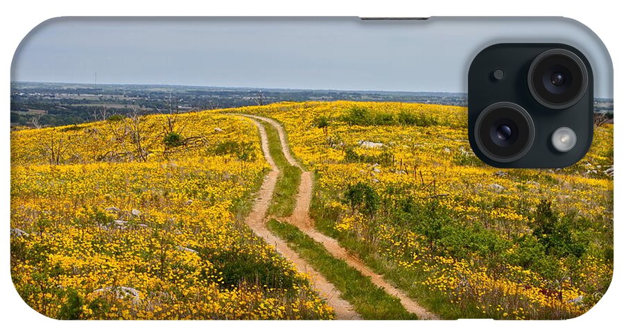 Flowers iPhone Case featuring the photograph The Yellow Dirt Road by John Rohloff