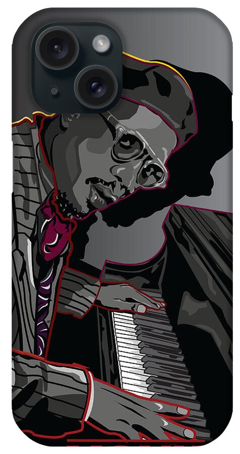  Portrait iPhone Case featuring the digital art Thelonius Monk Legendary Jazz Pianist by Larry Butterworth