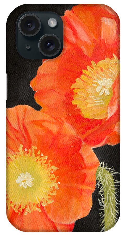 Flowers iPhone Case featuring the painting Then There Were Two by Judi Hendricks