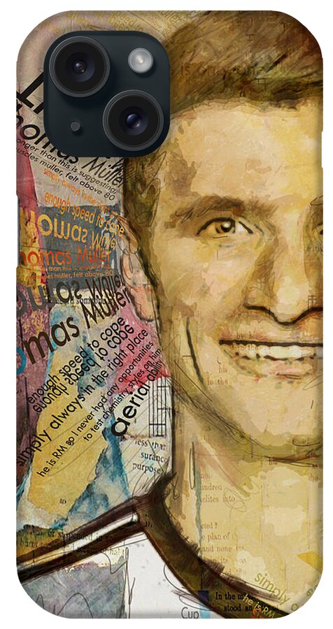 Thomas Muller iPhone Case featuring the painting Thomas Muller by Corporate Art Task Force