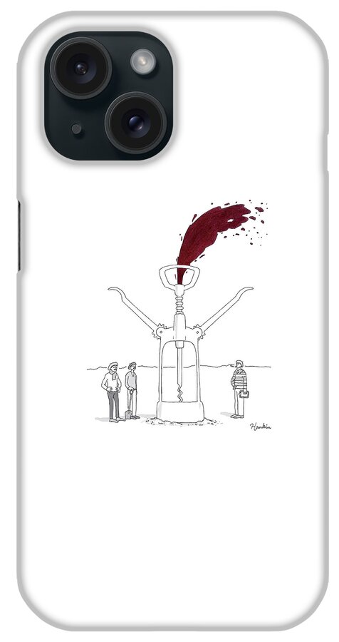 Three Men In Berets Drill Into The Ground iPhone Case