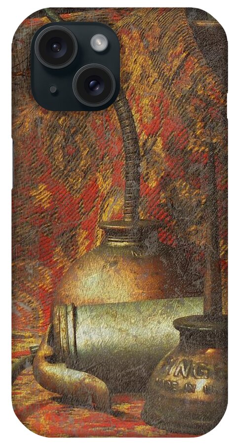 Oil Cans iPhone Case featuring the digital art Three Oils by Tg Devore