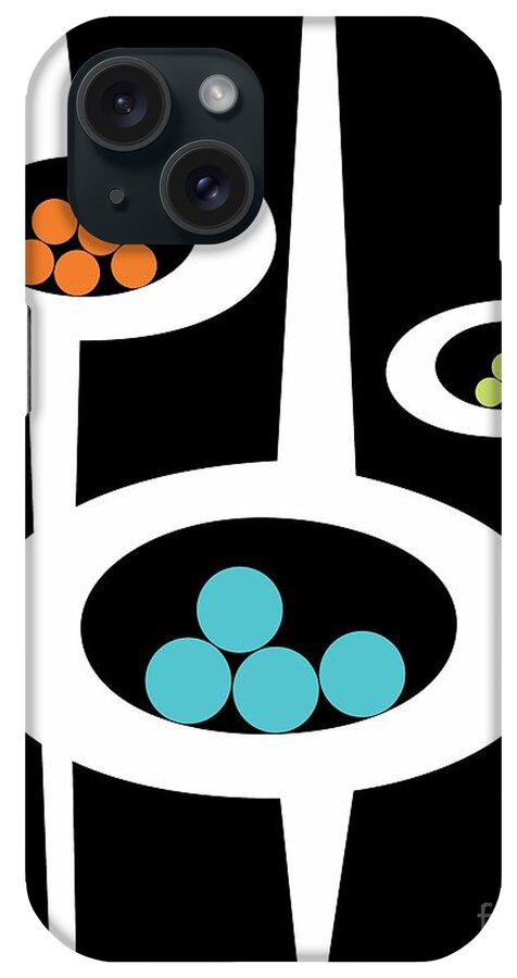 Atomic iPhone Case featuring the digital art Three Pods I by Donna Mibus