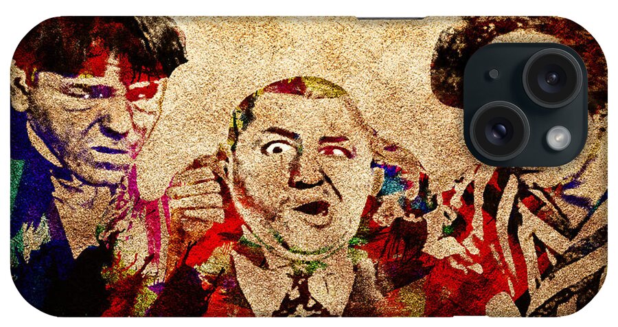 The Three Stooges iPhone Case featuring the photograph Three Stooges Graffiti by Gary Keesler