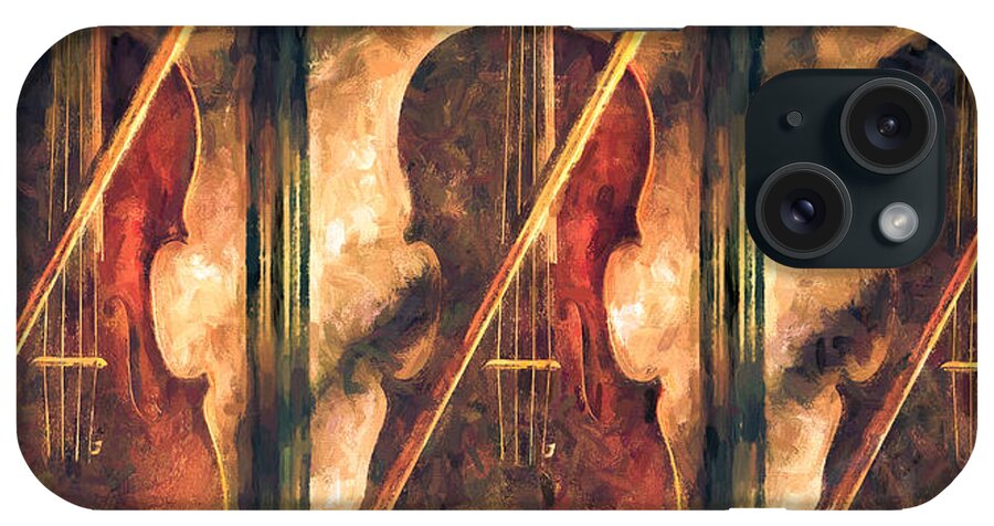 Violins iPhone Case featuring the painting Three Violins by Bob Orsillo