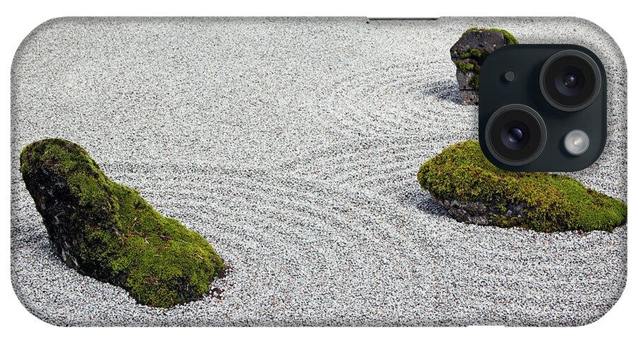 Gravel iPhone Case featuring the photograph Three Zen Stones by Keithszafranski