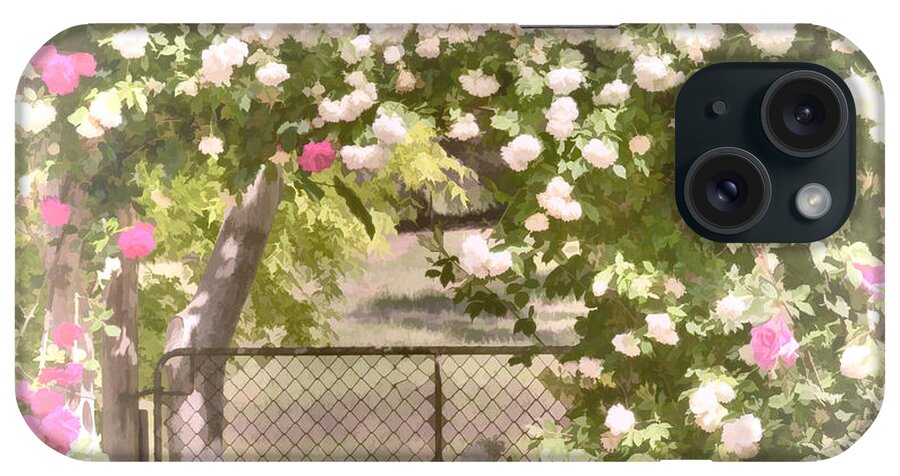 Roses iPhone Case featuring the photograph Through the Rose Arbor by Elaine Teague