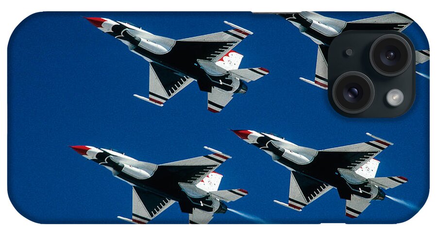 U.s. Air Force Thunderbirds iPhone Case featuring the photograph Thunderbirds by Larry Miller