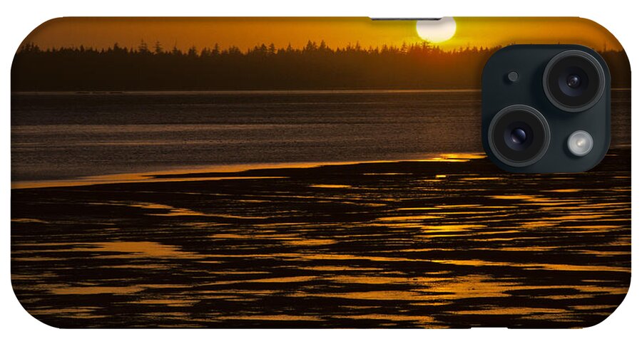 Background iPhone Case featuring the photograph Tidal Pattern at Sunset by Jeff Goulden