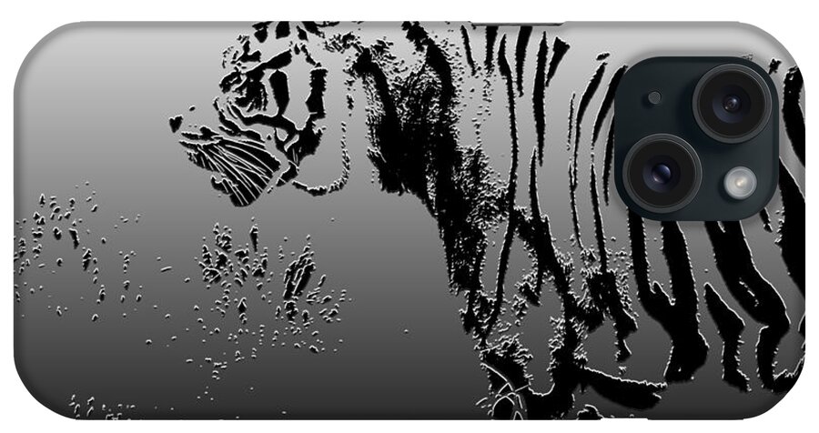Tiger iPhone Case featuring the photograph Tiger illustration design by Chris Smith