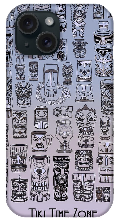 Ancient Relic iPhone Case featuring the digital art Tiki Cool Zone by Megan Dirsa-DuBois