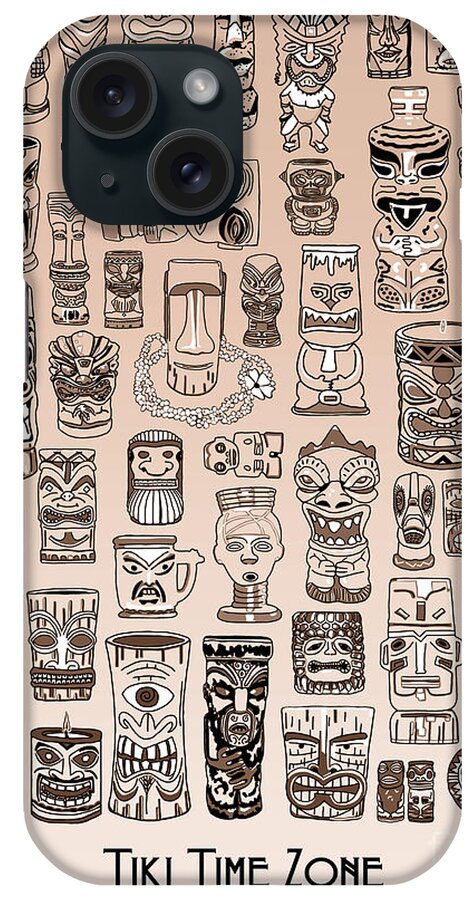 Ancient Relic iPhone Case featuring the digital art Tiki Sand Zone by Megan Dirsa-DuBois