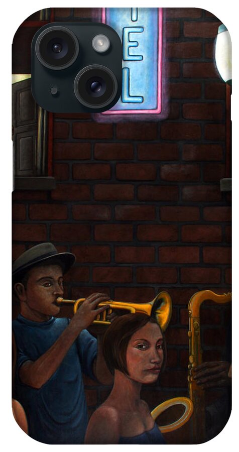Street Musicians iPhone Case featuring the painting Till We Meet Again by Gerry High
