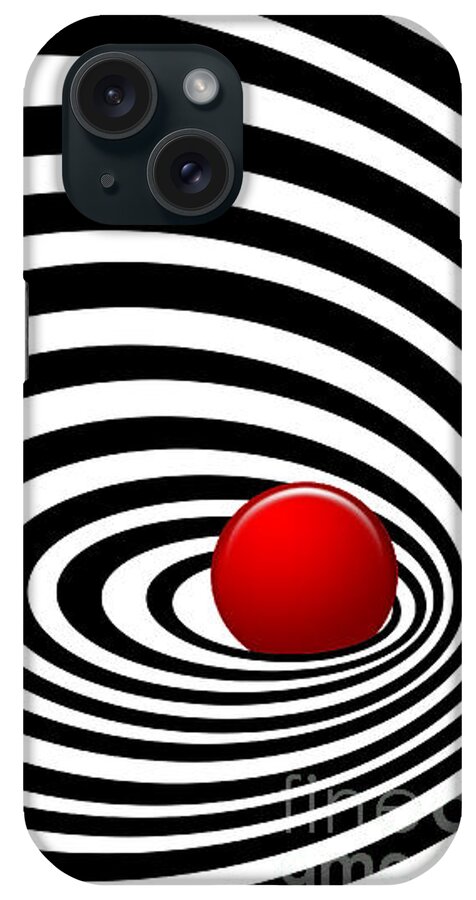 Time Tunnel Op Art iPhone Case featuring the painting Time Tunnel Op Art by Two Hivelys