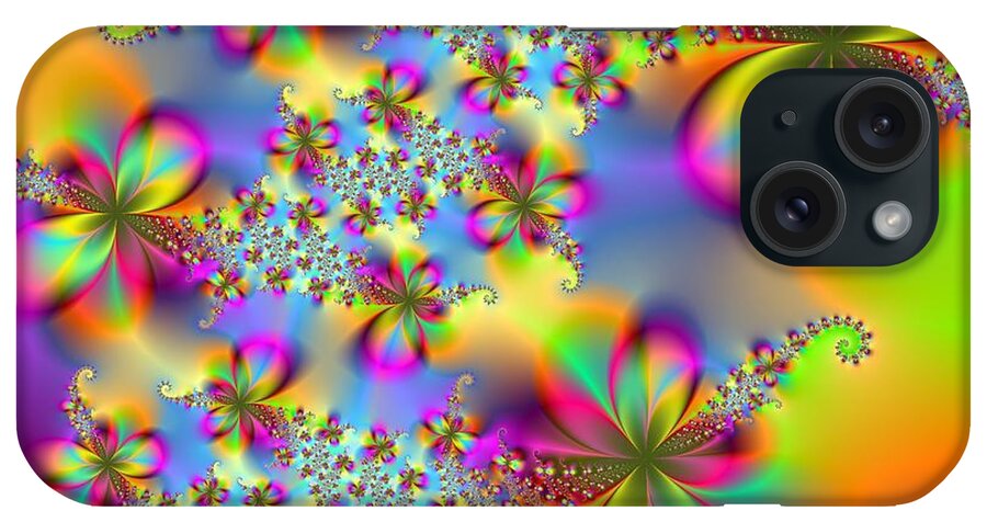 Floral Digital Art iPhone Case featuring the digital art Timeless Elegance by Ester McGuire