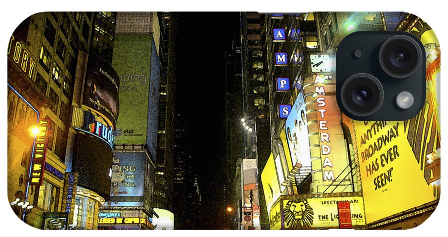 Nyc iPhone Case featuring the photograph Times Square Photofresco by Joseph Hedaya