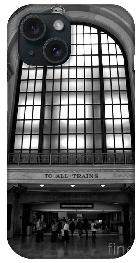 Union Station iPhone Case featuring the photograph To All Trains Chicago Union Station by Thomas Woolworth
