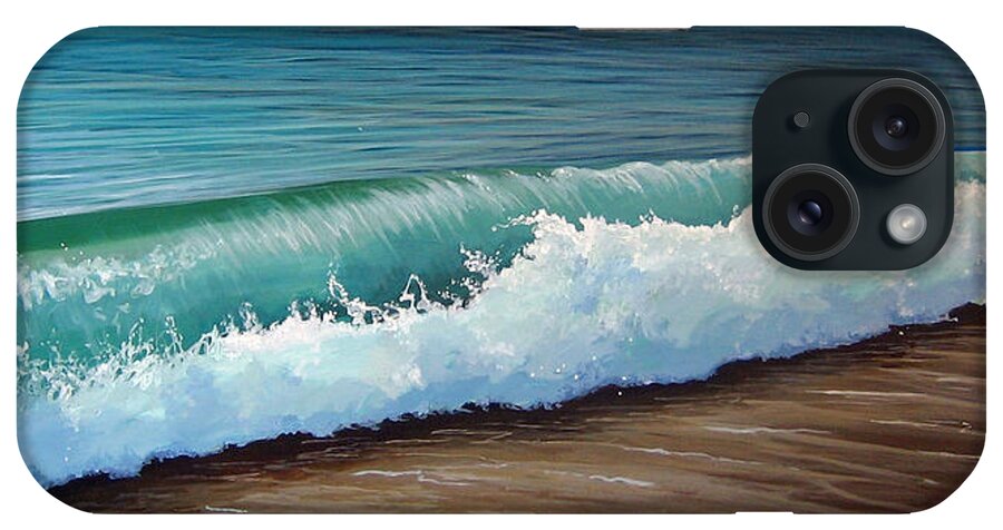 Wave On A Florida Beach iPhone Case featuring the painting To the Shore by Hunter Jay