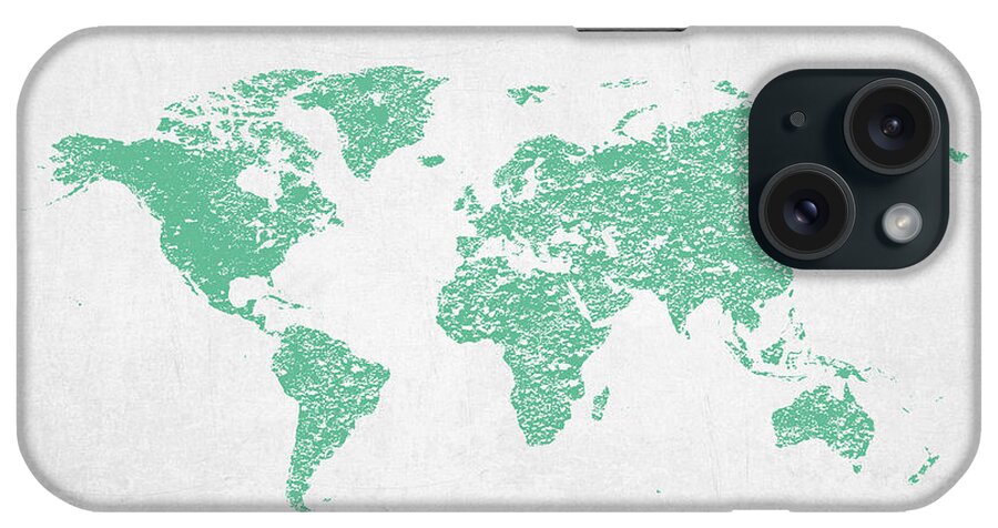 World Map iPhone Case featuring the digital art To Travel Is To Discover by Aged Pixel