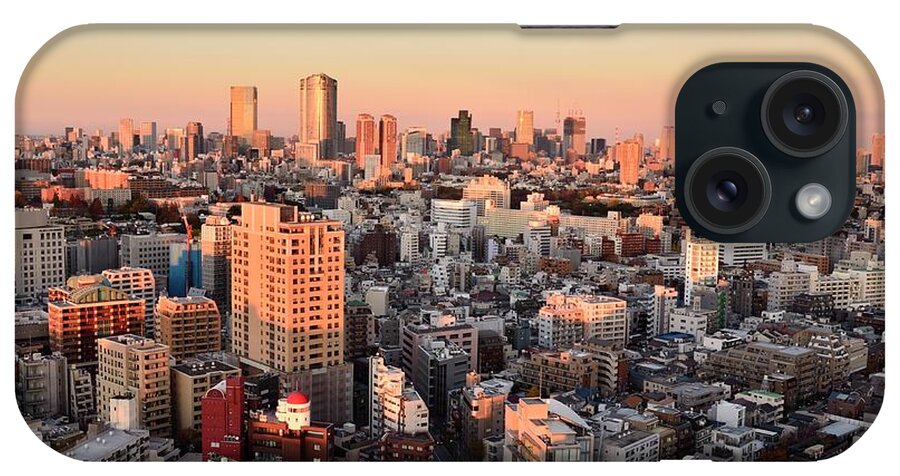 Tokyo Tower iPhone Case featuring the photograph Tokyo Cityscape At Sunset by Keiko Iwabuchi
