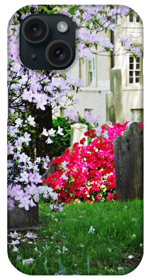 Tombstones iPhone Case featuring the photograph Tombstones in Spring by Sharon Popek