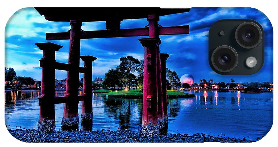 Torii Epcot Japan Japanese Disney Wdw iPhone Case featuring the photograph Torii Gate 2 by Nora Martinez