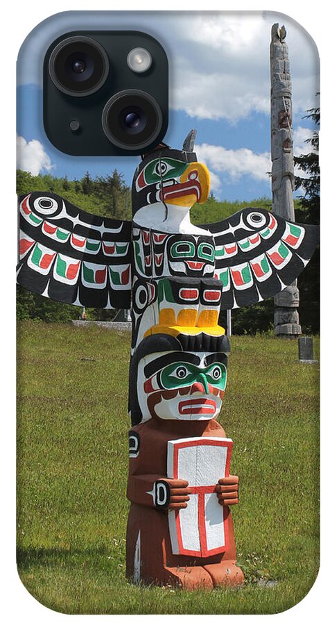 Alert Bay iPhone Case featuring the photograph Totem Pole, Canada by Nancy Sefton