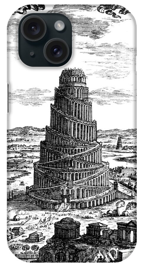 Architecture iPhone Case featuring the photograph Tower Of Babel, 17th Century by Photo Researchers