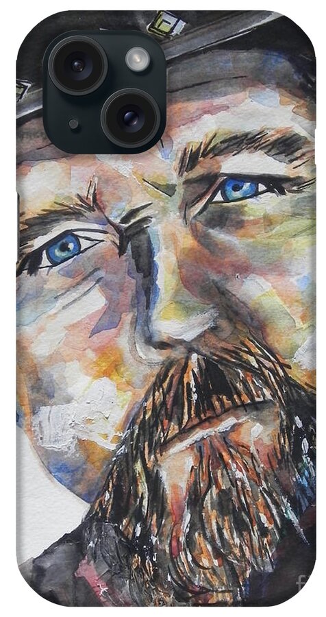 Watercolor Painting iPhone Case featuring the painting Trace Adkins..Country Singer by Chrisann Ellis