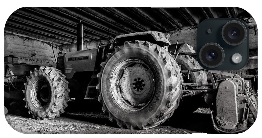 Fine Art iPhone Case featuring the photograph Tractor in the Barn by Joseph Amaral