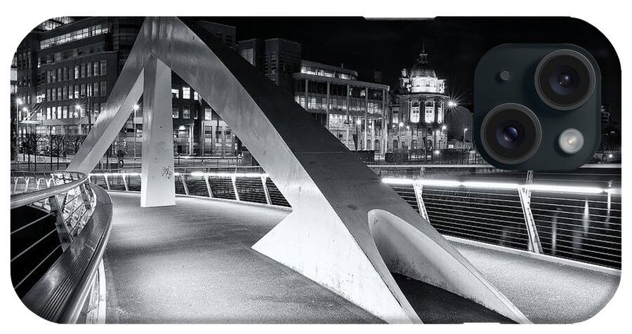 Cityscape iPhone Case featuring the photograph Tradeston Footbridge by Stephen Taylor