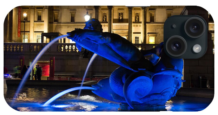 December iPhone Case featuring the photograph Trafalgar Square at Night by Leah Palmer