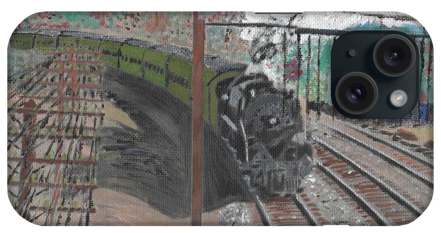 Train iPhone Case featuring the painting Train 641 by Cliff Wilson