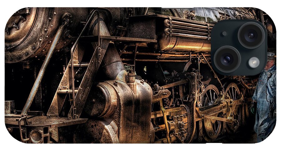 Savad iPhone Case featuring the photograph Train - Engine - Now boarding by Mike Savad